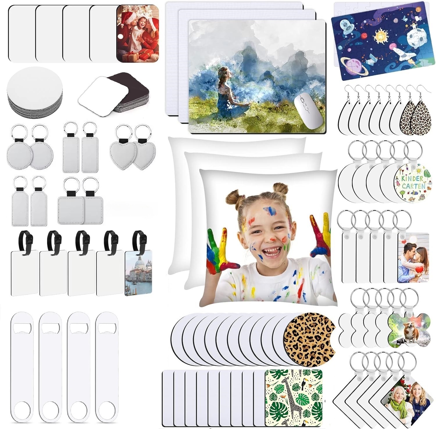 Pillow Cover Sublimation - 90pcs Sublimation Blank Starter Kit Luggage