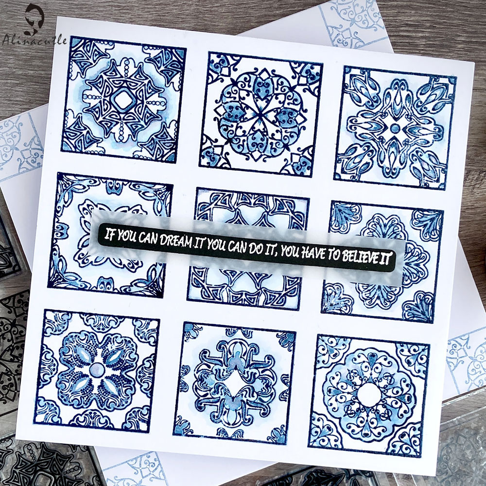 Alinacutle CLEAR STAMPS Vintag - Ceramic Tile Blank บทวิจารณ์และราคา