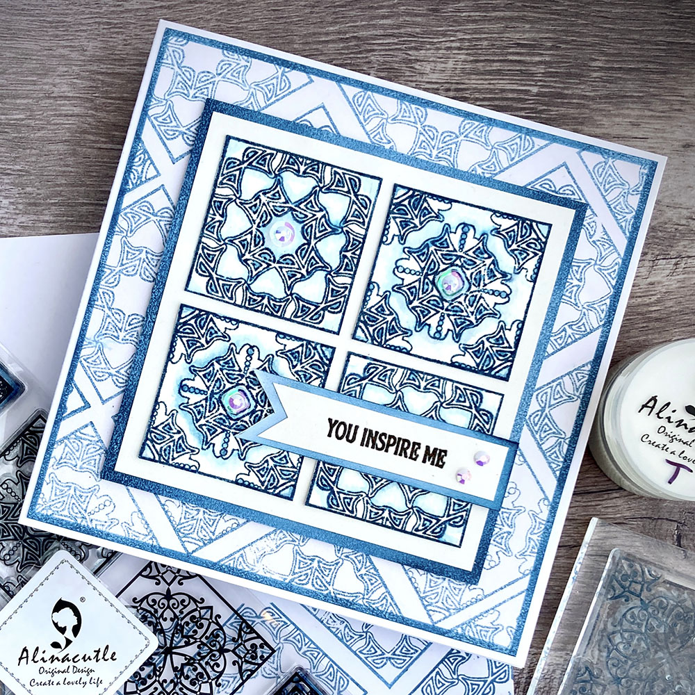 Alinacutle CLEAR STAMPS Vintag - Ceramic Tile Blank บทวิจารณ์และราคา