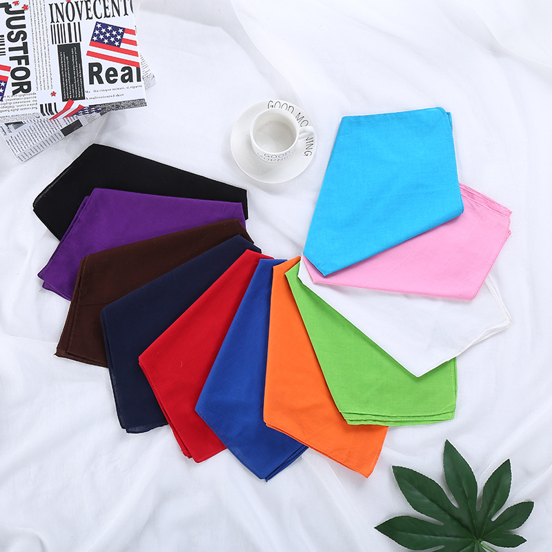 Headscarf Cotton Solid Color R - Bandana Blank White บทวิจารณ์และราคา