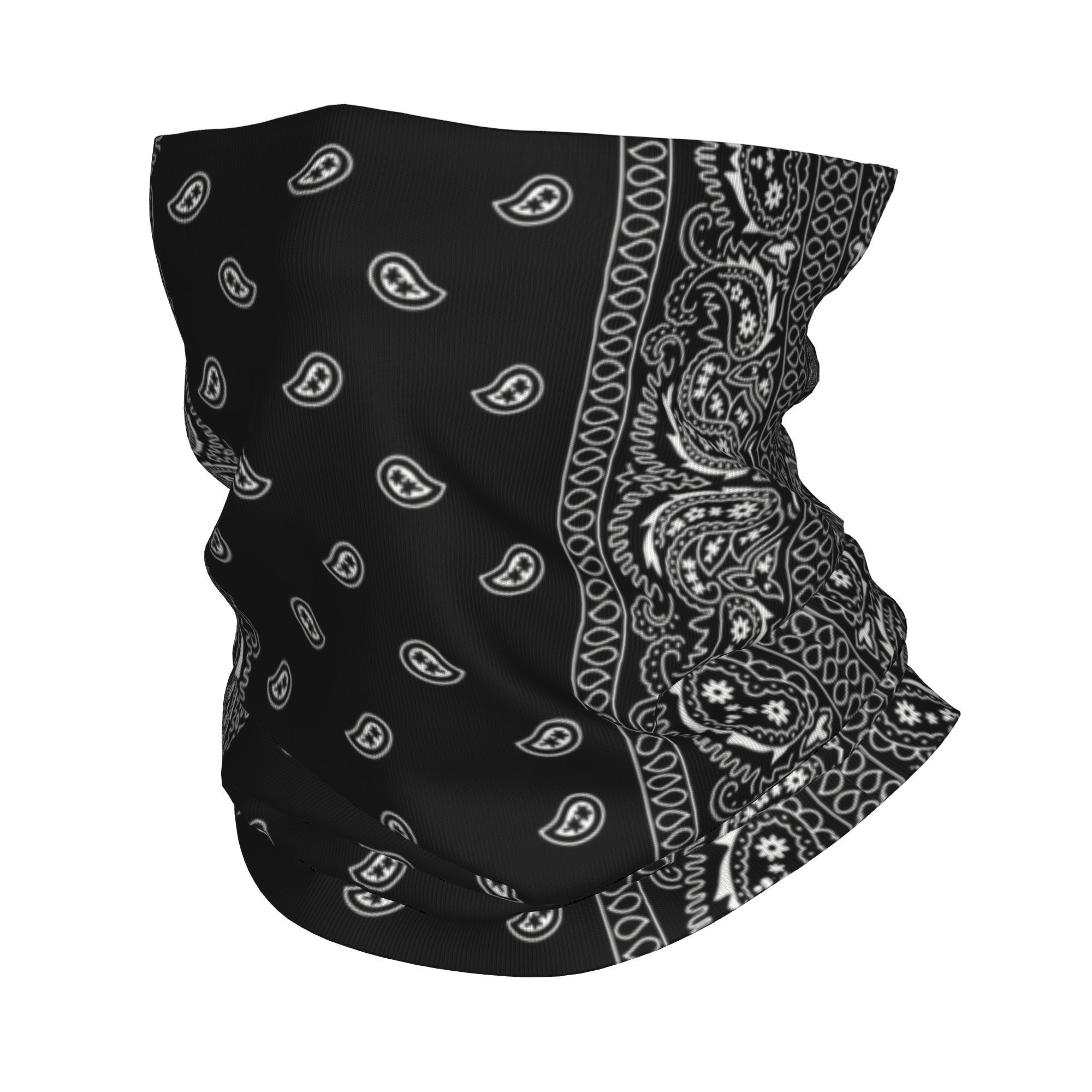 Custom Black And White Paisley - Bandana Blank White บทวิจารณ์และราคา