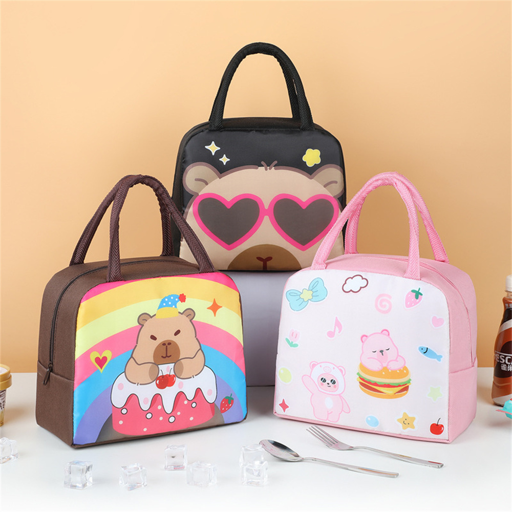Cartoon Capybara Lunch Bag Ins - Tote Bag Sublimation บทวิจารณ์และราคา