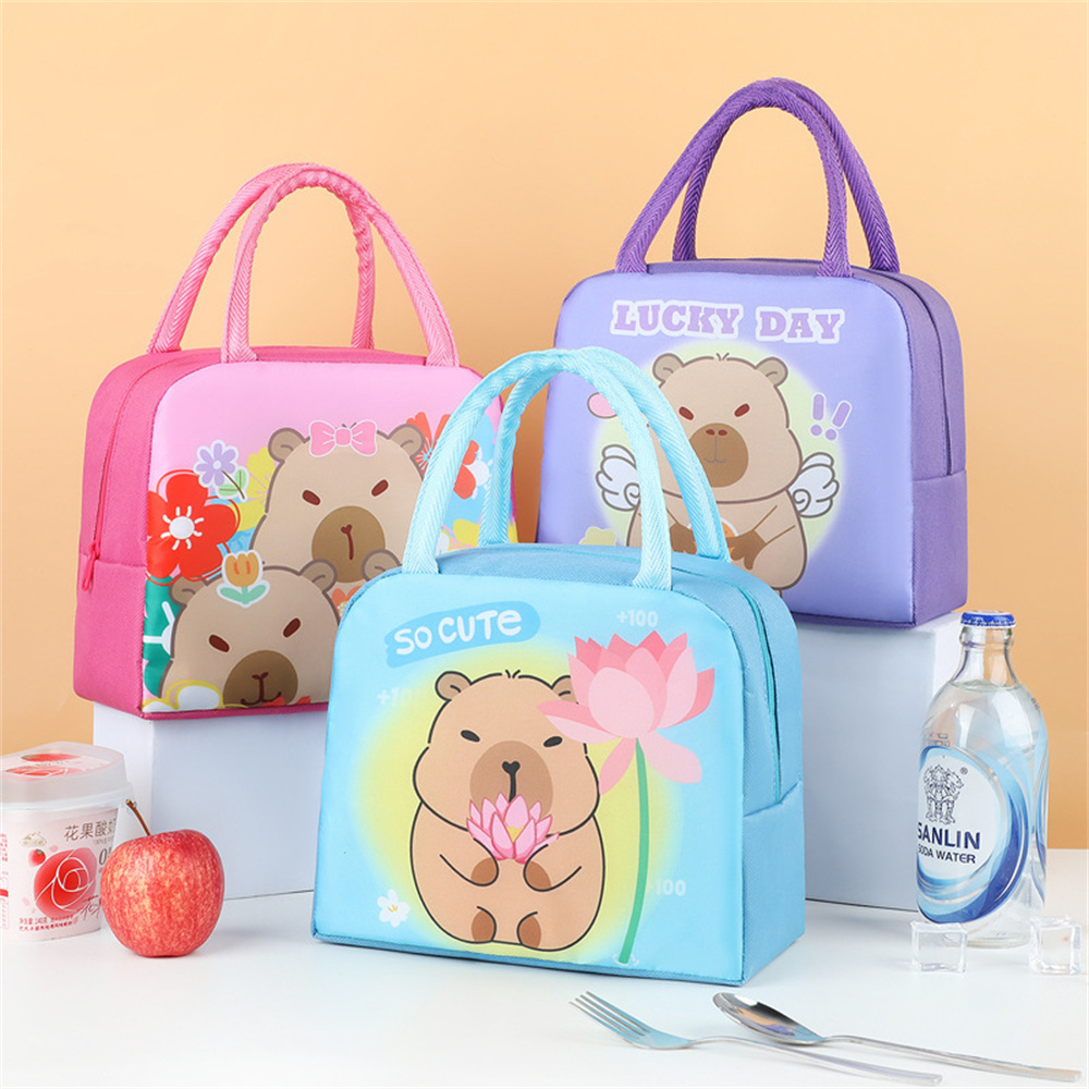 Cartoon Capybara Lunch Bag Ins - Tote Bag Sublimation บทวิจารณ์และราคา