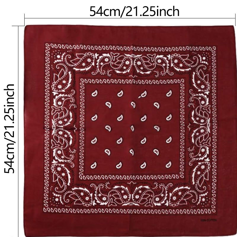 Hip Hop Cowboy Paisley Scarf L - Bandana Blank White บทวิจารณ์และราคา