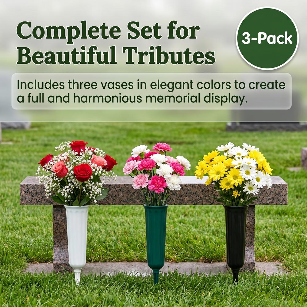 1/3pcs Cemetery Vase with Spik - Yard Sign Blank บทวิจารณ์และราคา