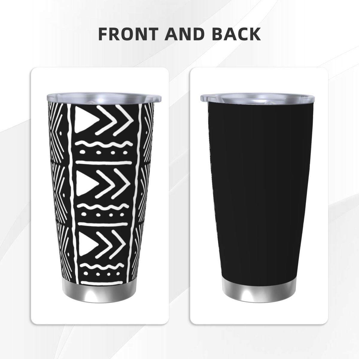 Black And White African Bogola - Tumbler 20Oz White บทวิจารณ์และราคา