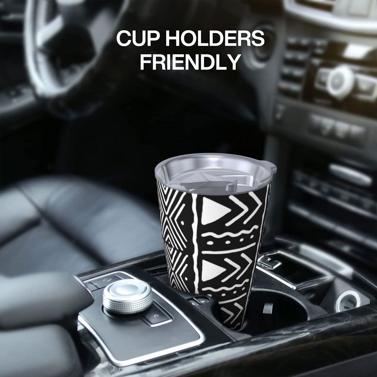 Black And White African Bogola - Tumbler 20Oz White บทวิจารณ์และราคา