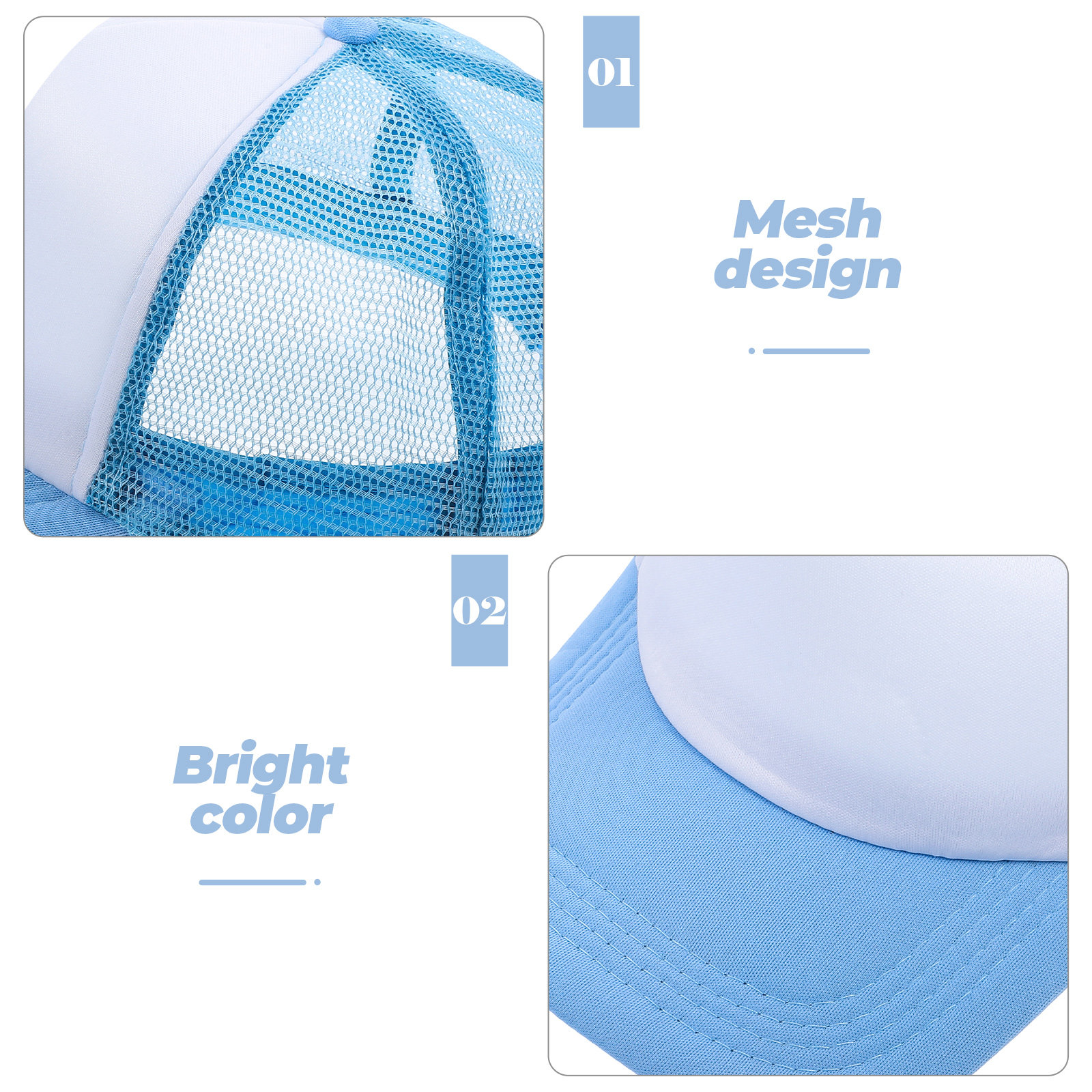 10Pcs Mesh Baseball Hat Blank  - Hat Sublimation Blank บทวิจารณ์และราคา