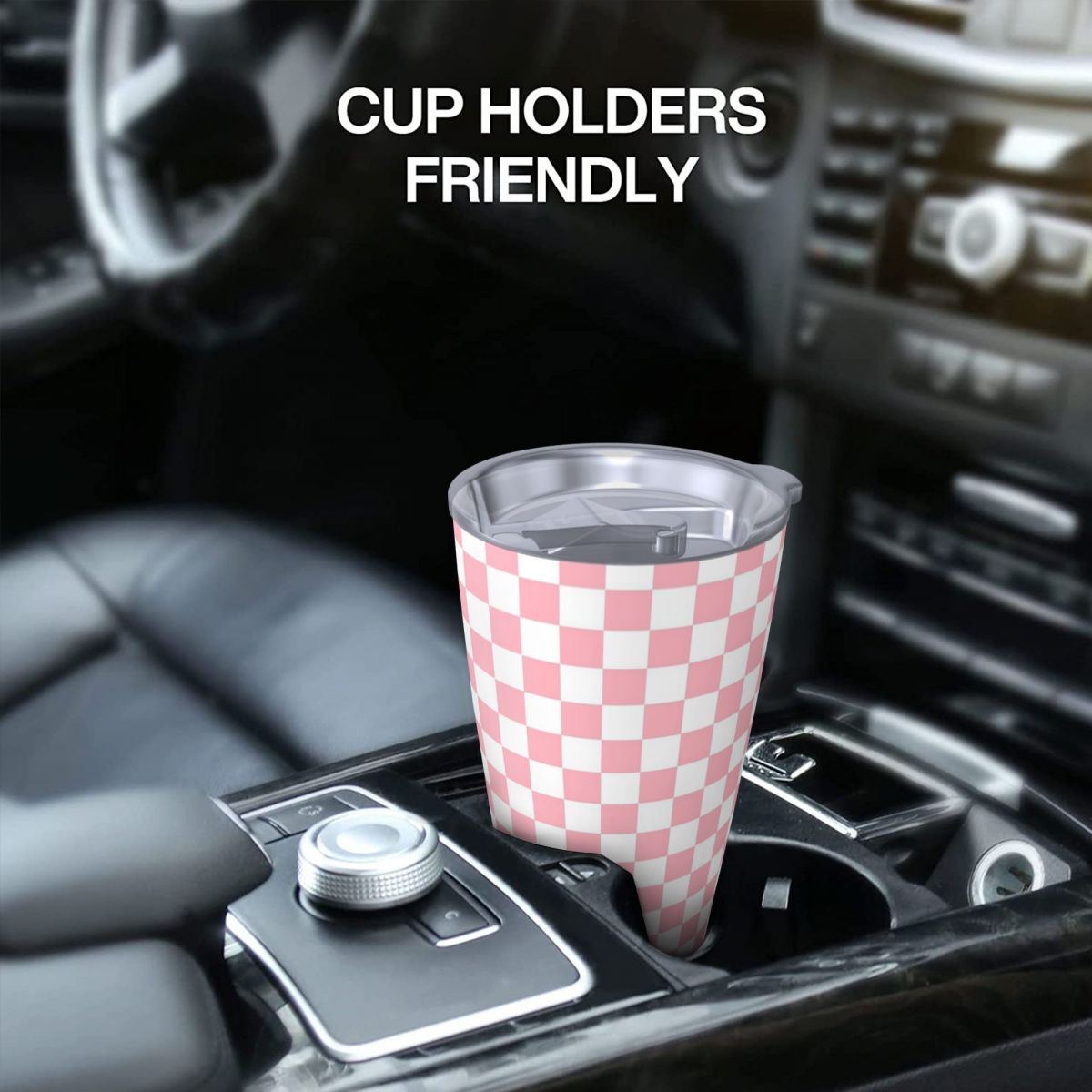 Pink White Checkerboard Patter - Tumbler 20Oz White บทวิจารณ์และราคา