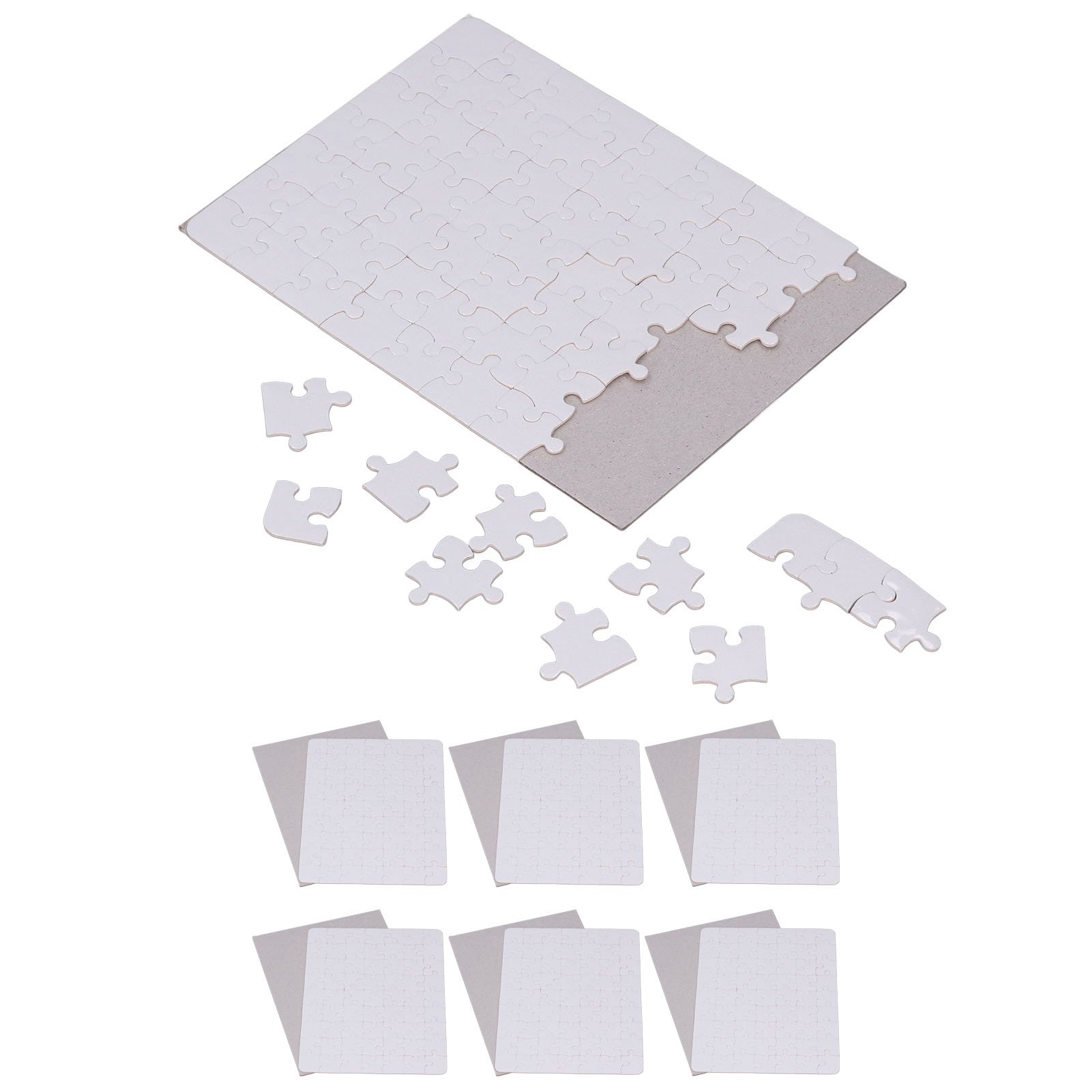 6 Set Blank Puzzles 13x18cm Wh - Puzzle Blank White บทวิจารณ์และราคา