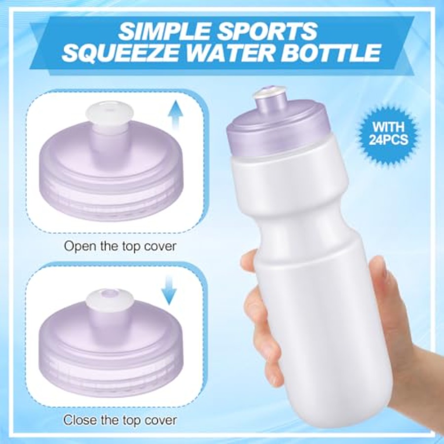 24 Pcs Sports Water Bottles Bu - Water Bottle Blank บทวิจารณ์และราคา