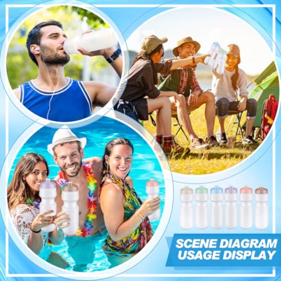 24 Pcs Sports Water Bottles Bu - Water Bottle Blank บทวิจารณ์และราคา