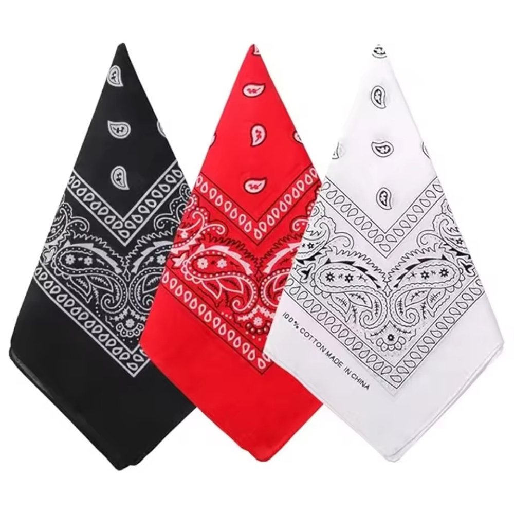 Hip Hop Cowboy Paisley Scarf L - Bandana Blank White บทวิจารณ์และราคา