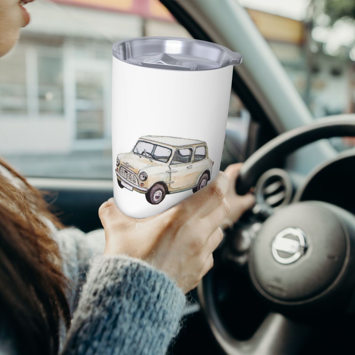 Classic White Mini Cooper In W - Tumbler 20Oz White บทวิจารณ์และราคา