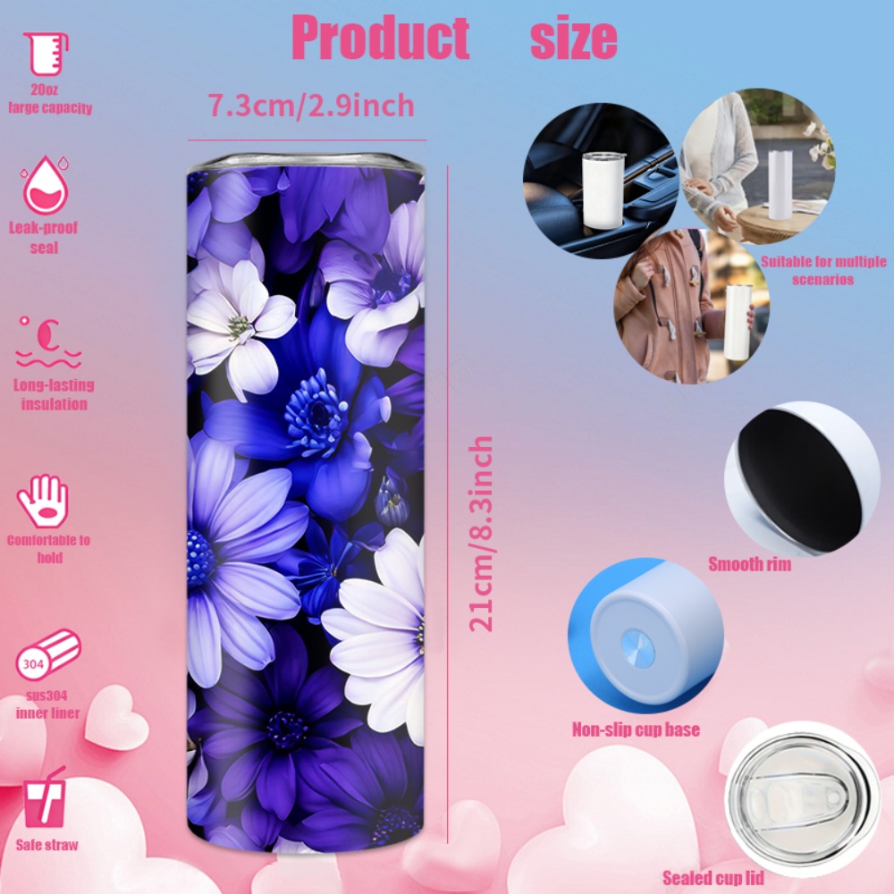 1pc Stainless Steel Water Bott - Tumbler 20Oz White บทวิจารณ์และราคา