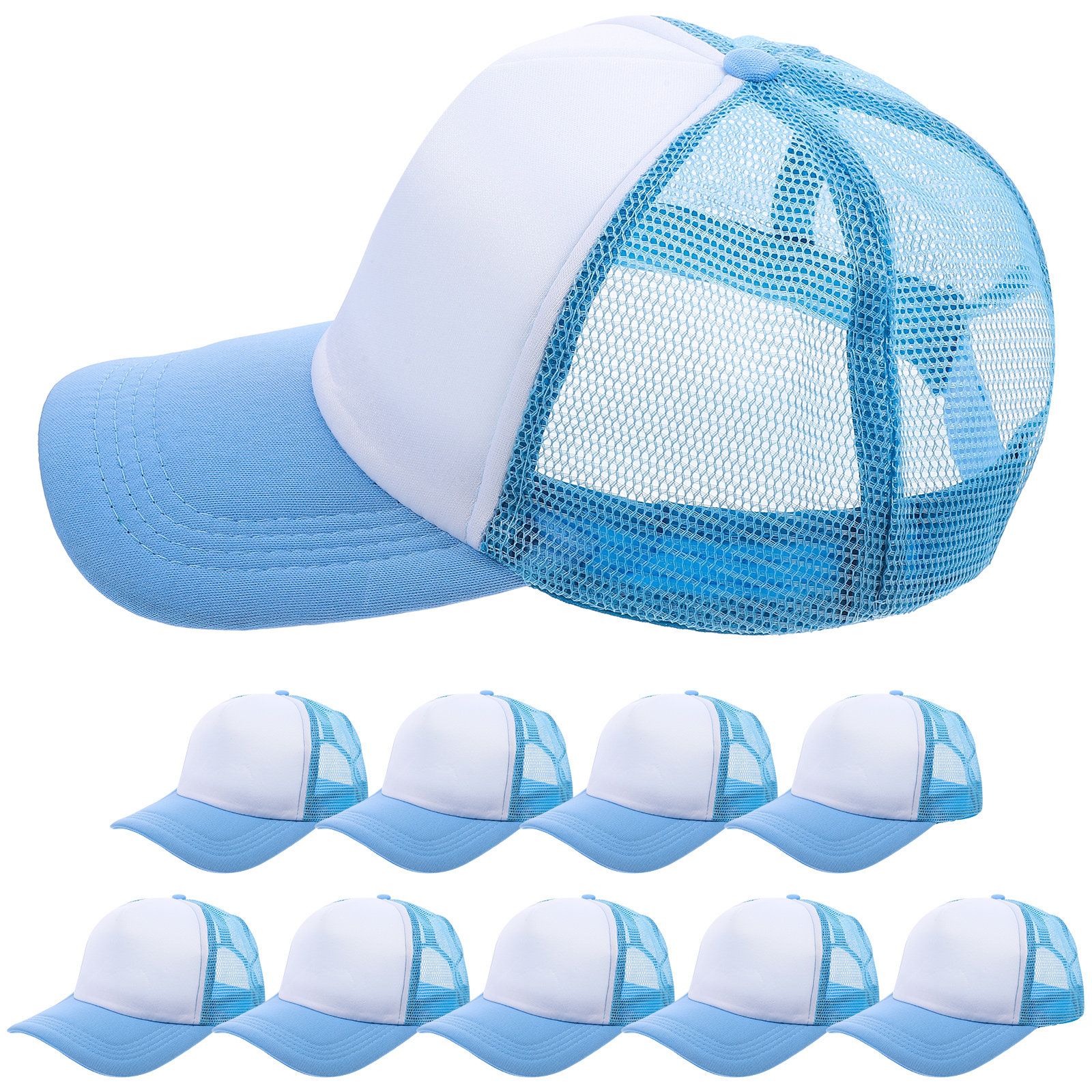 10Pcs Blank Baseball Hats Mesh - Hat Sublimation Blank บทวิจารณ์และราคา