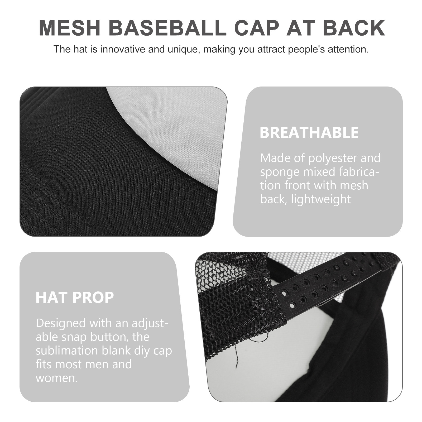 10Pcs DIY Blank Trucker Hat Me - Hat Sublimation Blank บทวิจารณ์และราคา