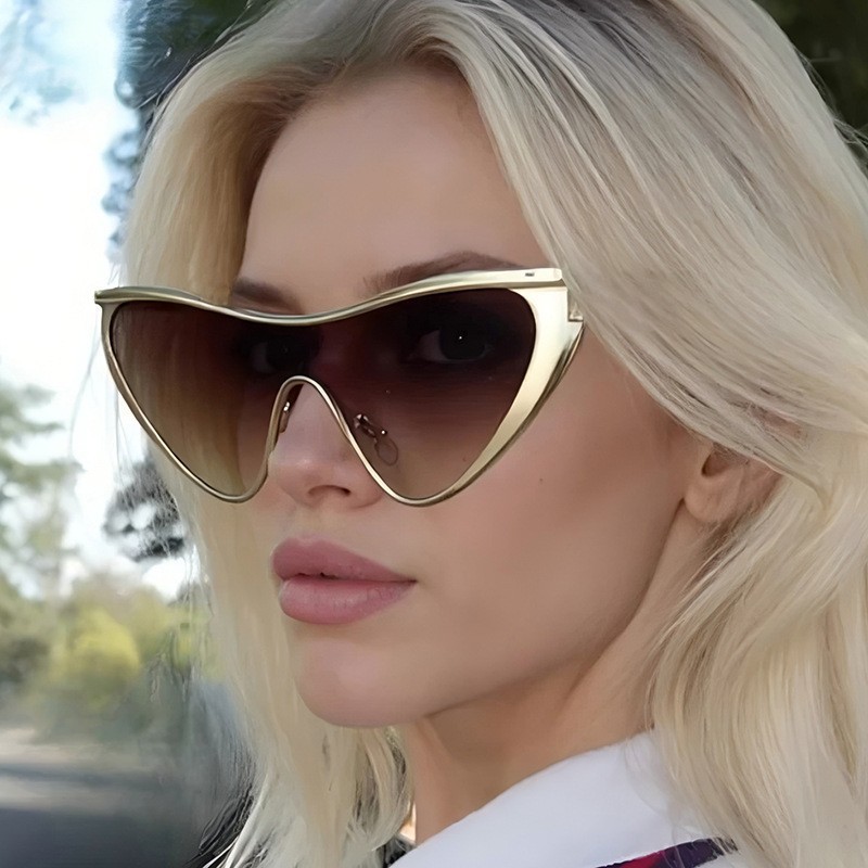 Rimless Y2K Style Sunglasses R - Metal Photo Panel บทวิจารณ์และราคา