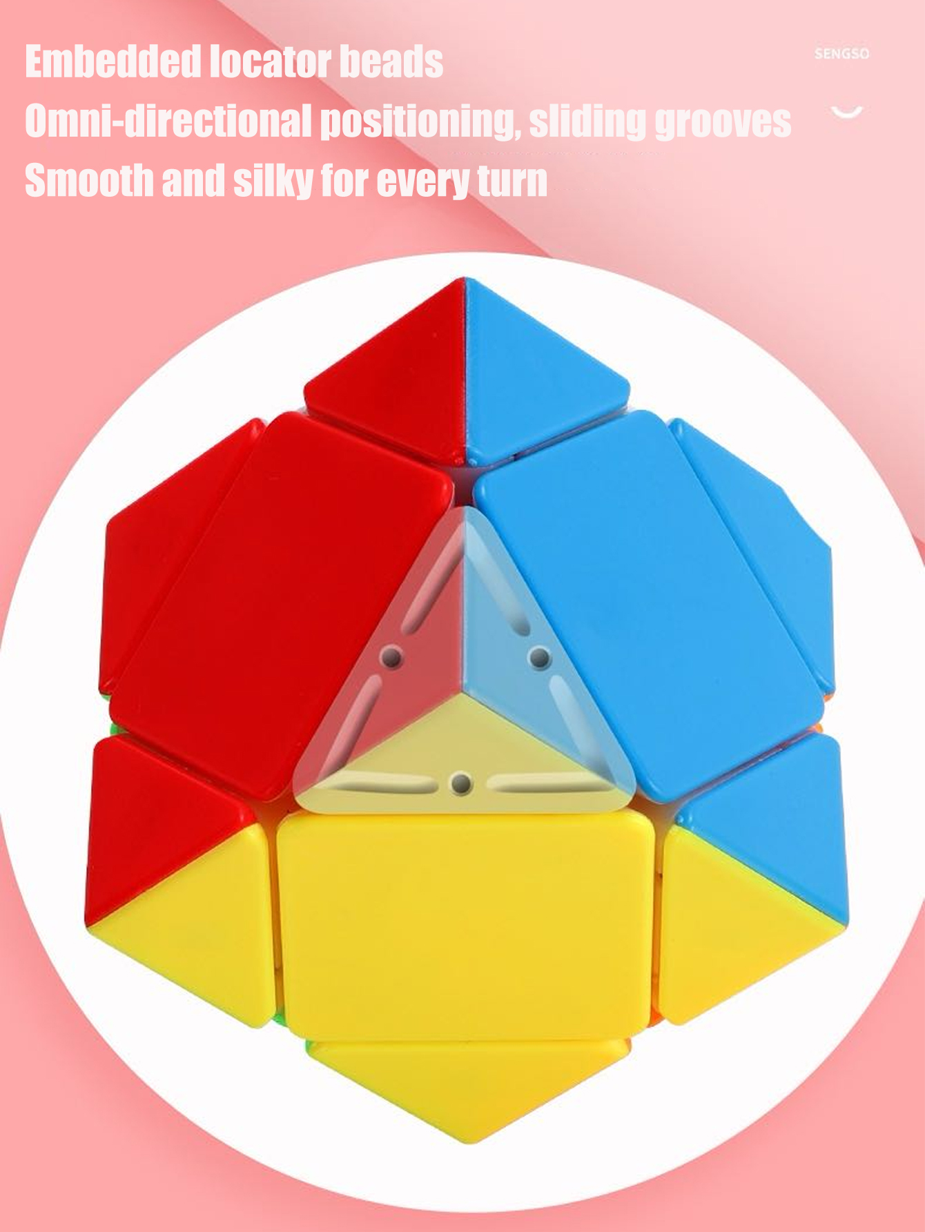 SENGSO Skewb Speed Cube Sticke - Puzzle Blank White บทวิจารณ์และราคา