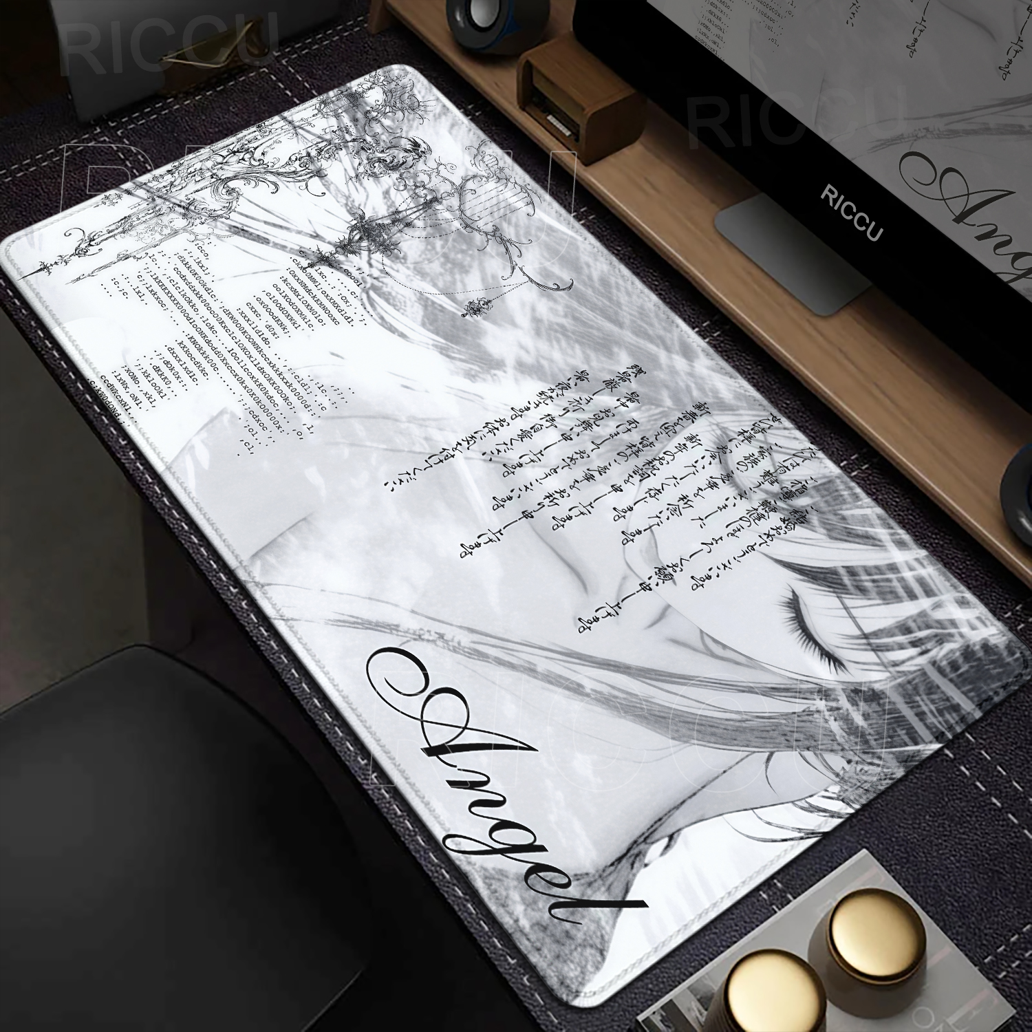Anime Aesthetics Mousepad Blac - Mouse Pad Blank Sublimation บทวิจารณ์และราคา