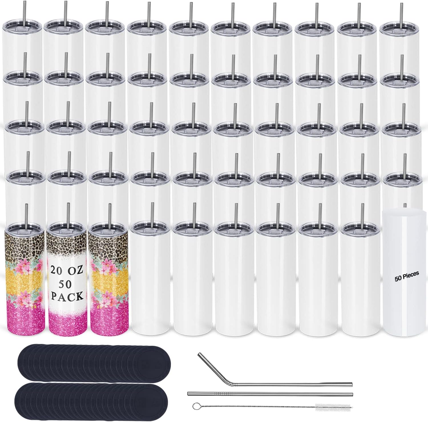 50 Pack Sublimation Tumblers B - Tumbler 20Oz White บทวิจารณ์และราคา