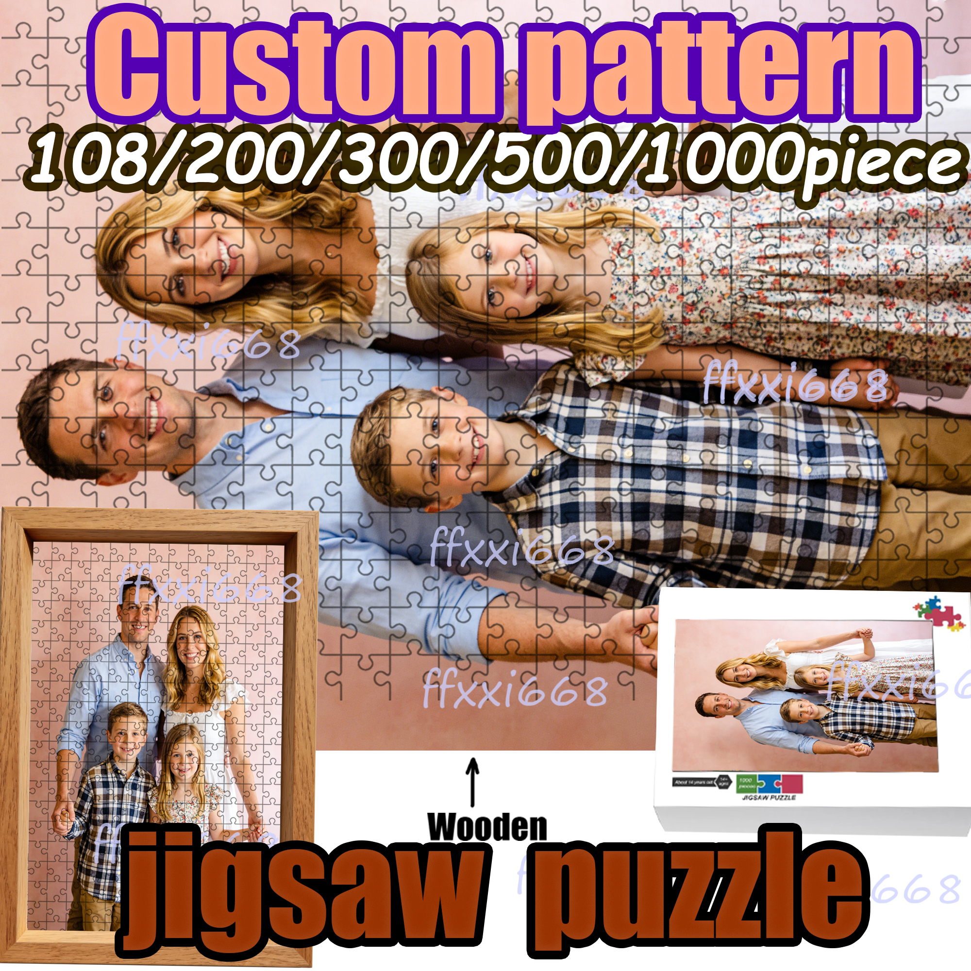 Custom 108/200/300/500/1000pie - Puzzle Blank White บทวิจารณ์และราคา