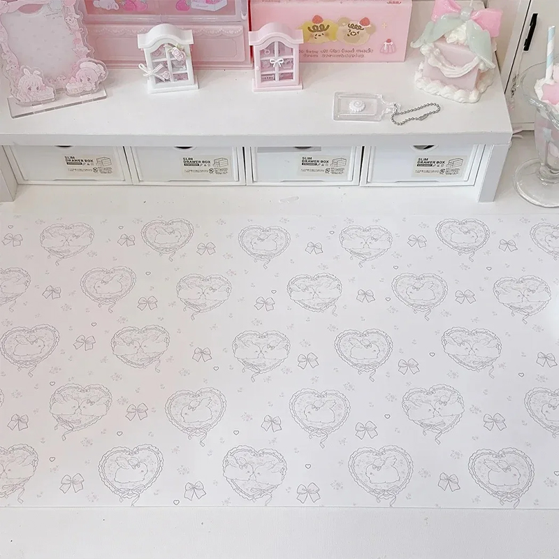 Kawaii Pink Rabbit PU Leather  - Mouse Pad Blank Sublimation บทวิจารณ์และราคา