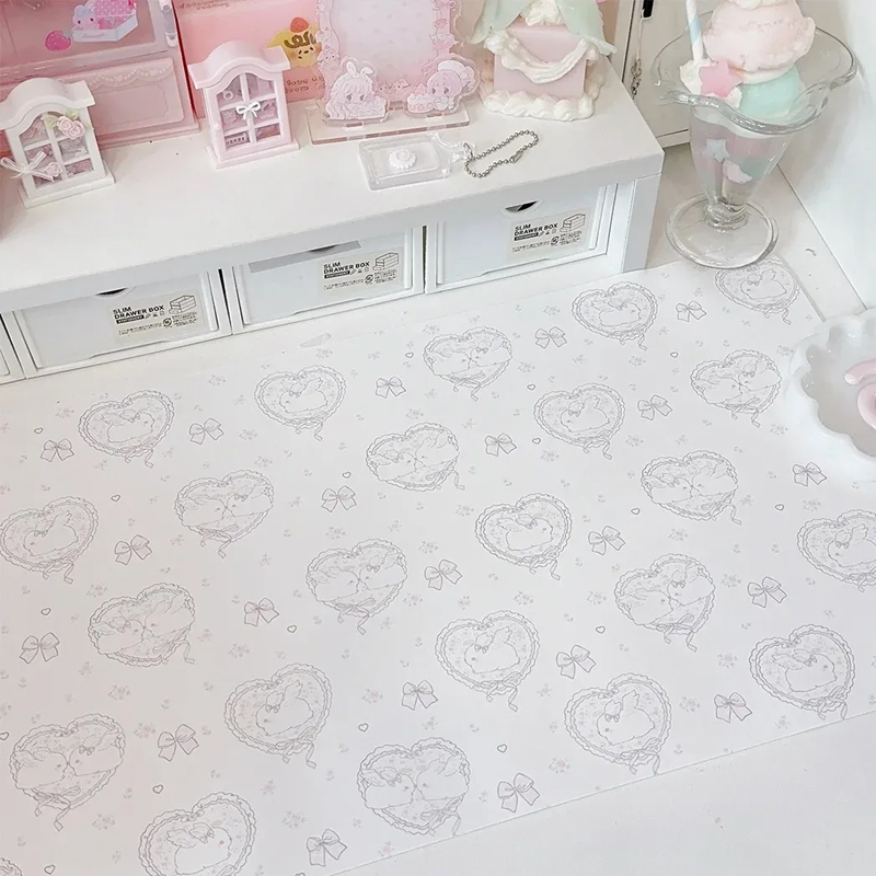 Kawaii Pink Rabbit PU Leather  - Mouse Pad Blank Sublimation บทวิจารณ์และราคา