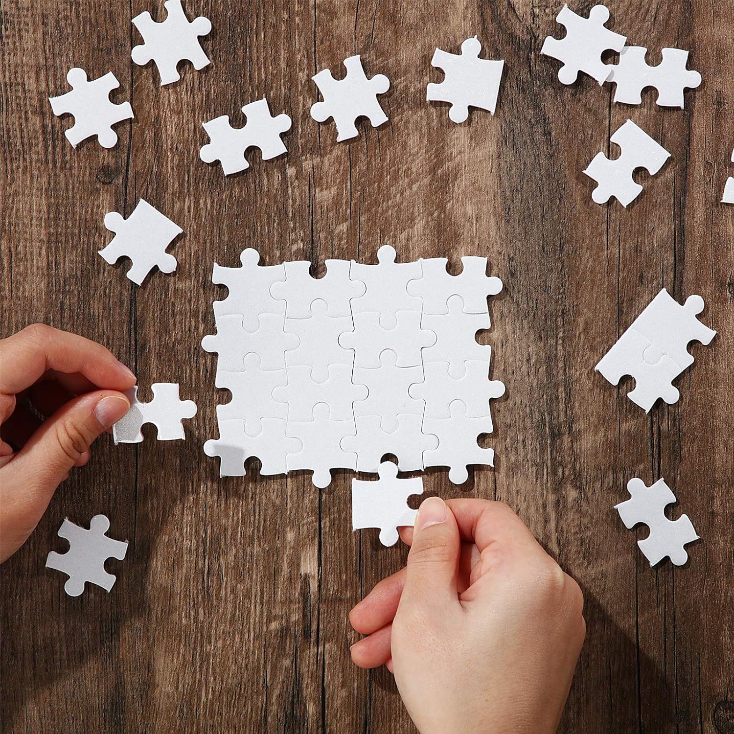 10sheets/lot Printable Jigsaw  - Puzzle Blank White บทวิจารณ์และราคา
