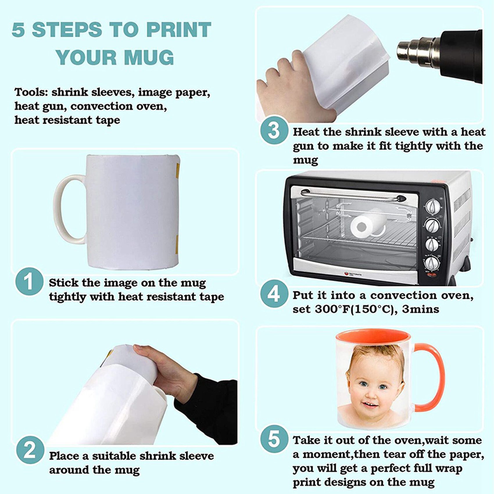 Premium-8X12 Inch Sublimation  - Sublimation Mug White บทวิจารณ์และราคา