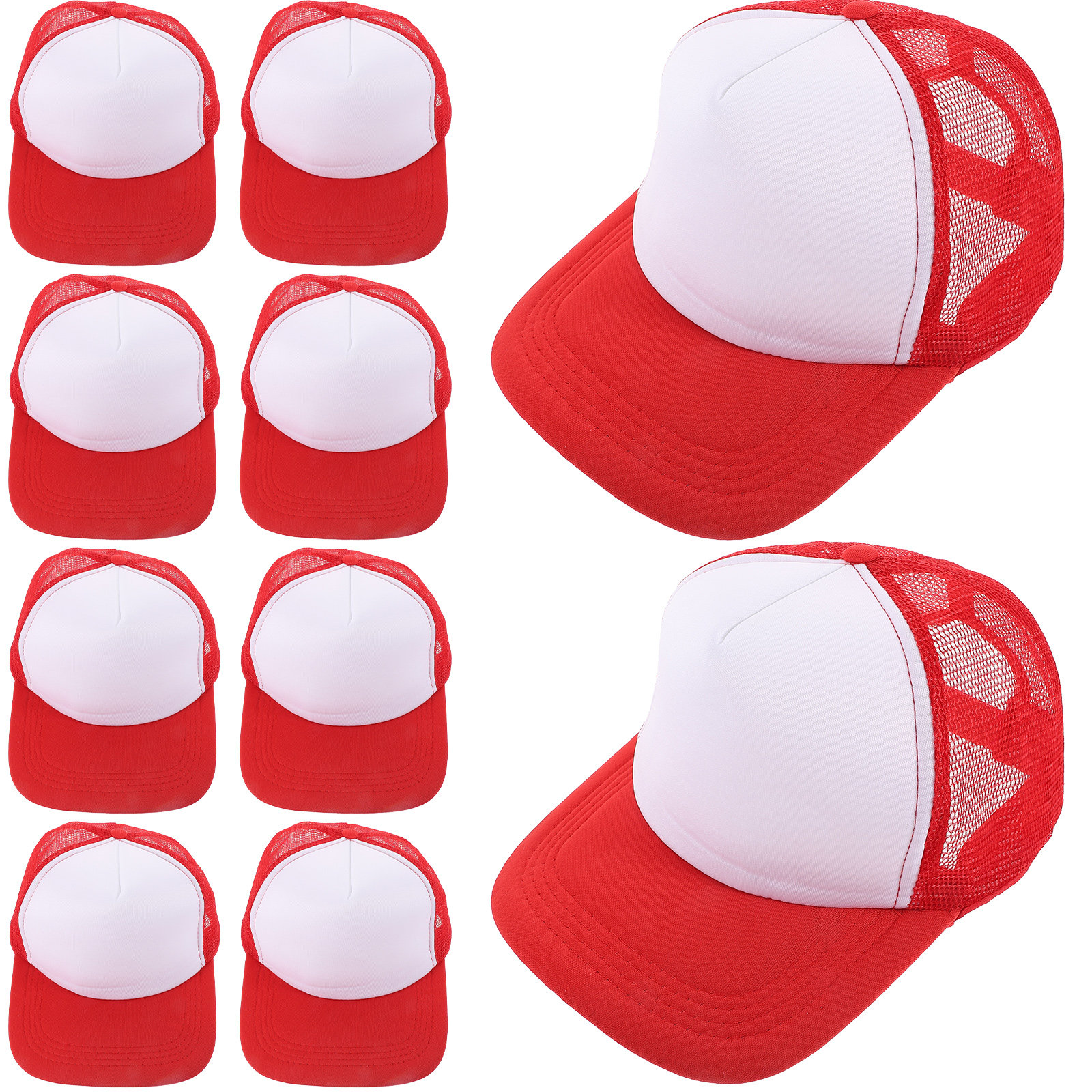 10pcs Blank Mesh Baseball Caps - Hat Sublimation Blank บทวิจารณ์และราคา