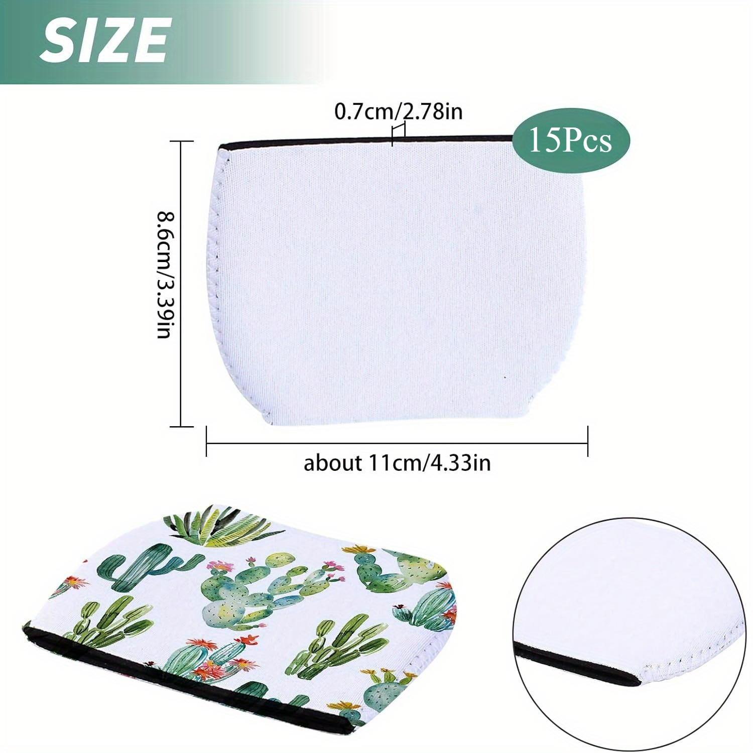 15 PCS Neoprene Wine Glass Sle - Puzzle Blank White บทวิจารณ์และราคา