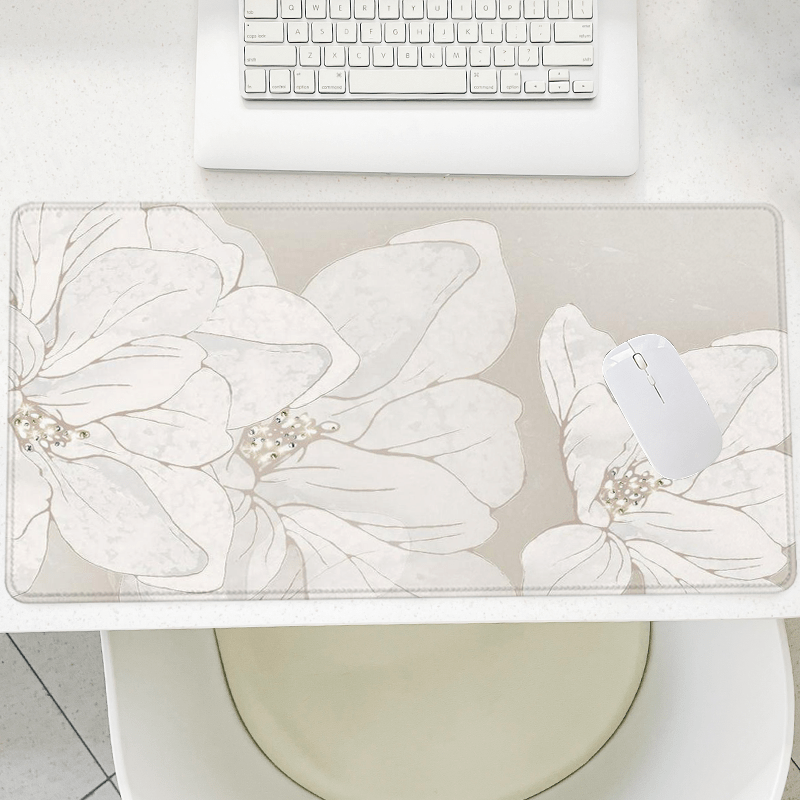 Elegant White Lily Mouse Pad,  - Mouse Pad Blank Sublimation บทวิจารณ์และราคา