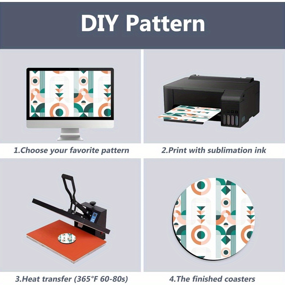 20/60pcs Coasters, Blank Heat- - Coaster Sublimation Blank บทวิจารณ์และราคา