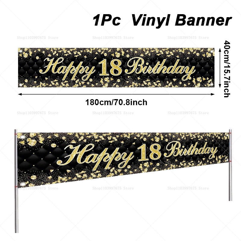 Happy 18th Birthday Banner Dec - Yard Sign Blank บทวิจารณ์และราคา
