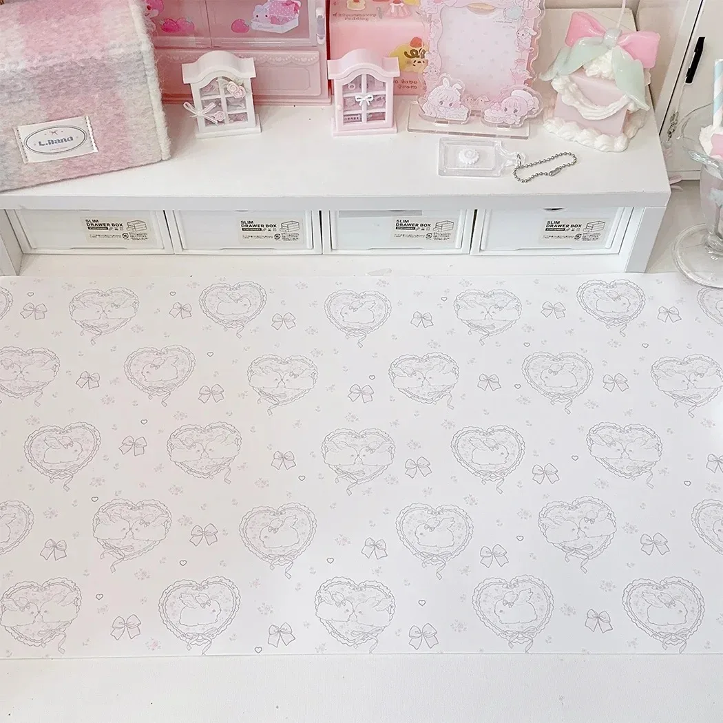 Kawaii Pink Rabbit Girl Heart  - Mouse Pad Blank Sublimation บทวิจารณ์และราคา