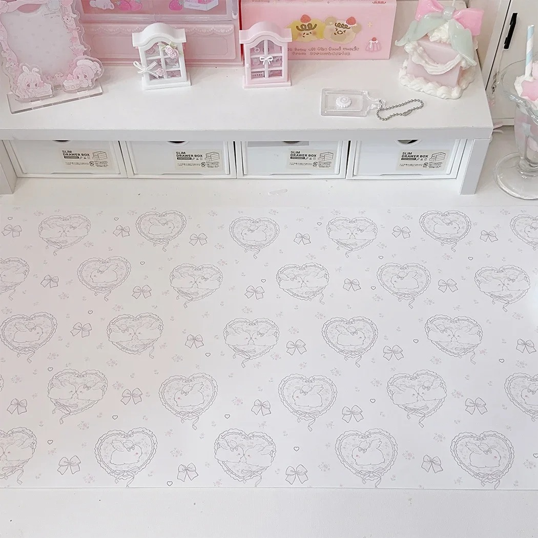 Kawaii Pink Rabbit Leather Des - Mouse Pad Blank Sublimation บทวิจารณ์และราคา