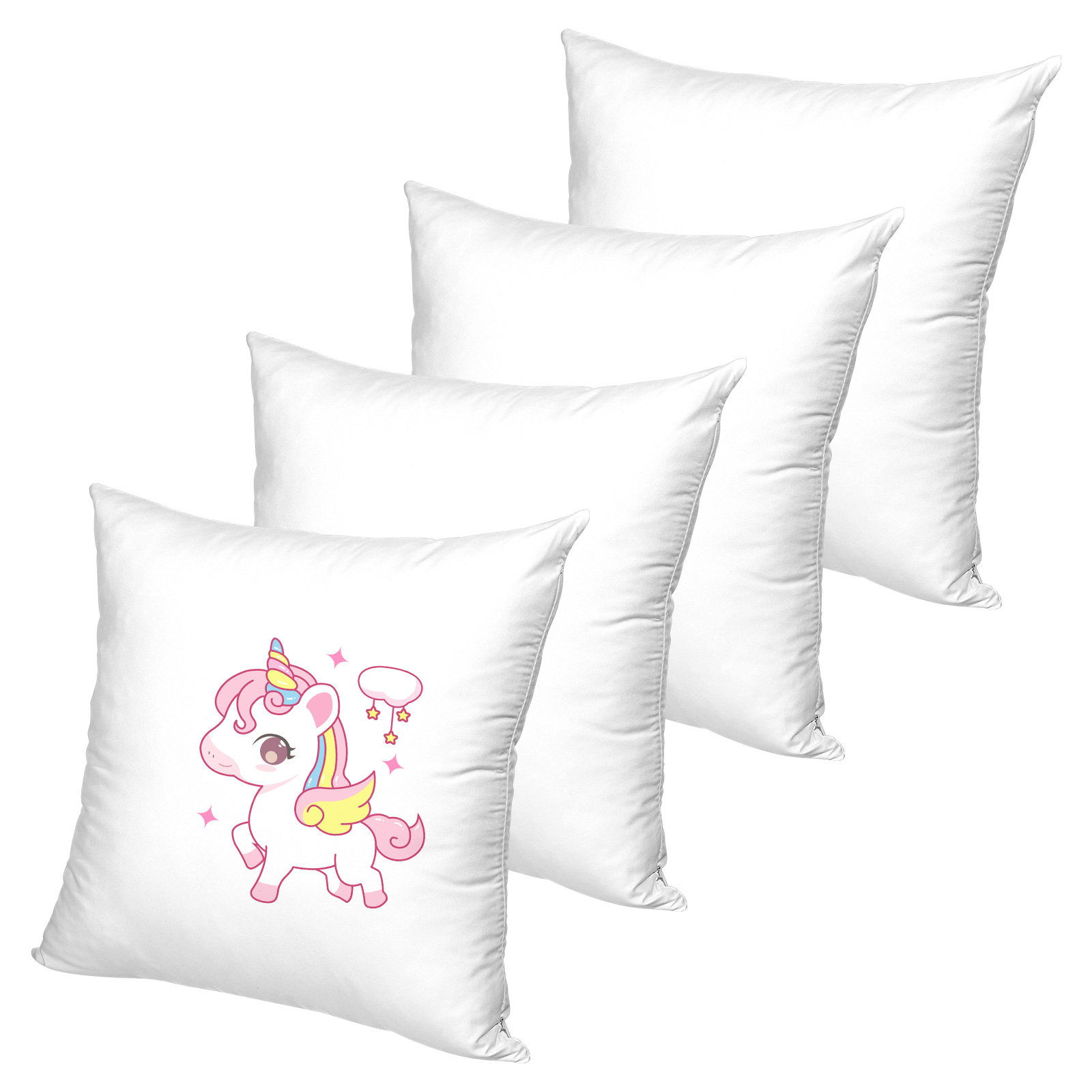 4Pcs White Sublimation Pillowc - Pillow Cover Sublimation บทวิจารณ์และราคา