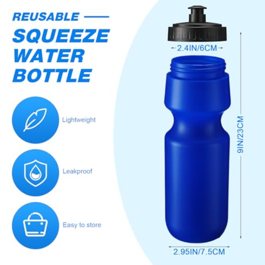 24 Pcs Sports Water Bottles Bu - Water Bottle Blank บทวิจารณ์และราคา