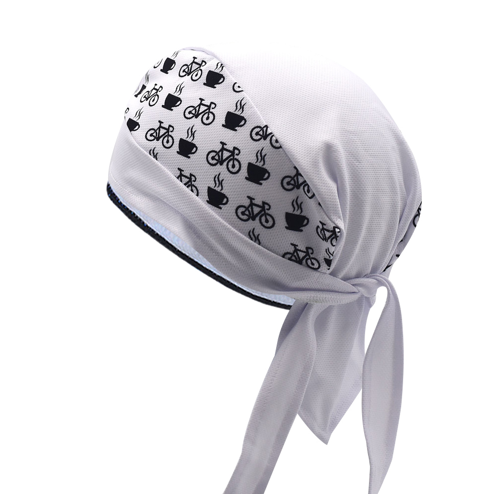 Classic Men White Cycling Cap  - Bandana Blank White บทวิจารณ์และราคา
