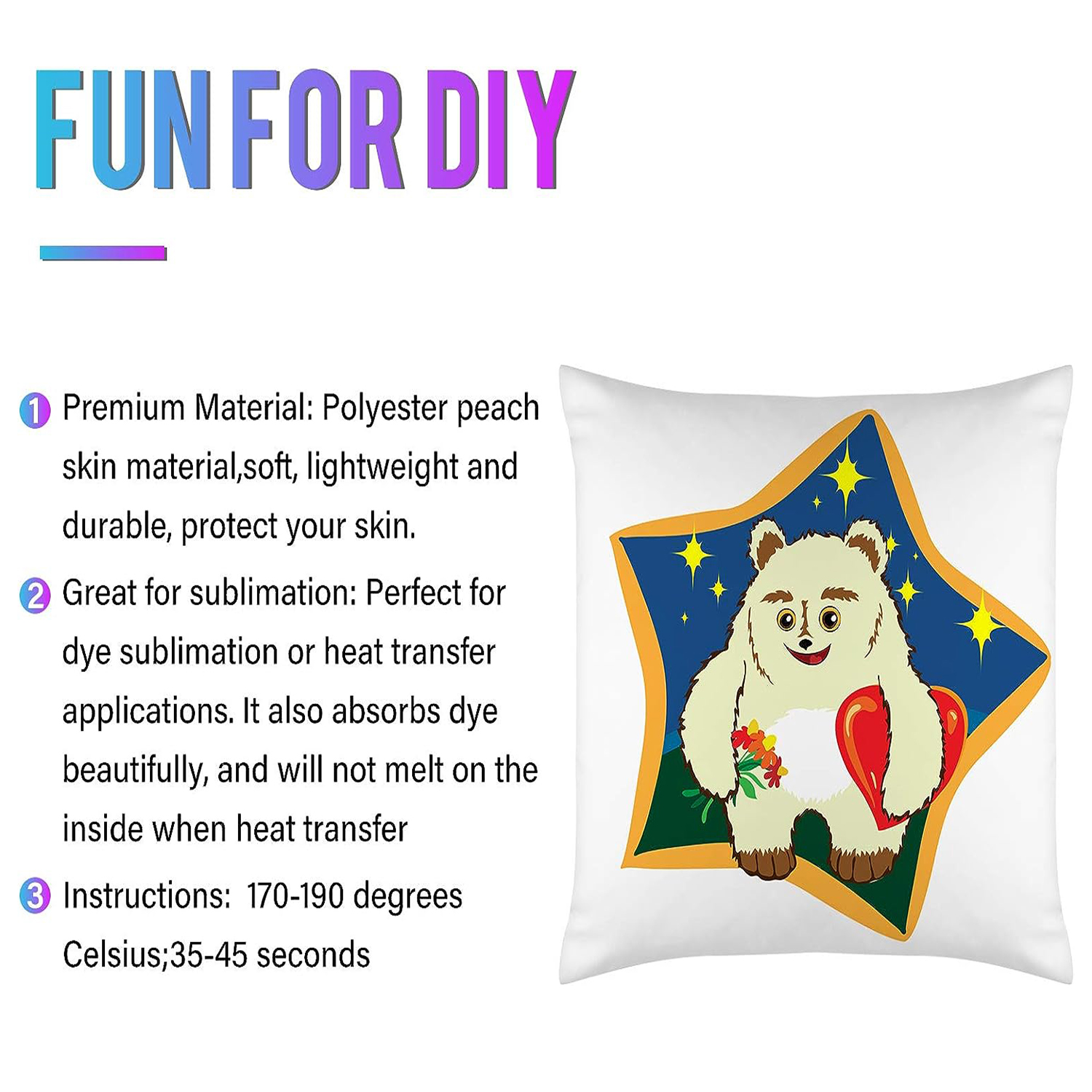 4Pcs Sublimation Blanks Throw  - Pillow Cover Sublimation บทวิจารณ์และราคา