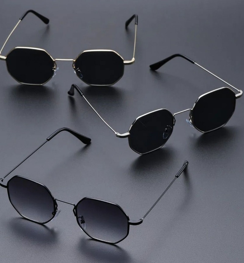 Sexy Small Square Sunglasses W - Metal Photo Panel บทวิจารณ์และราคา
