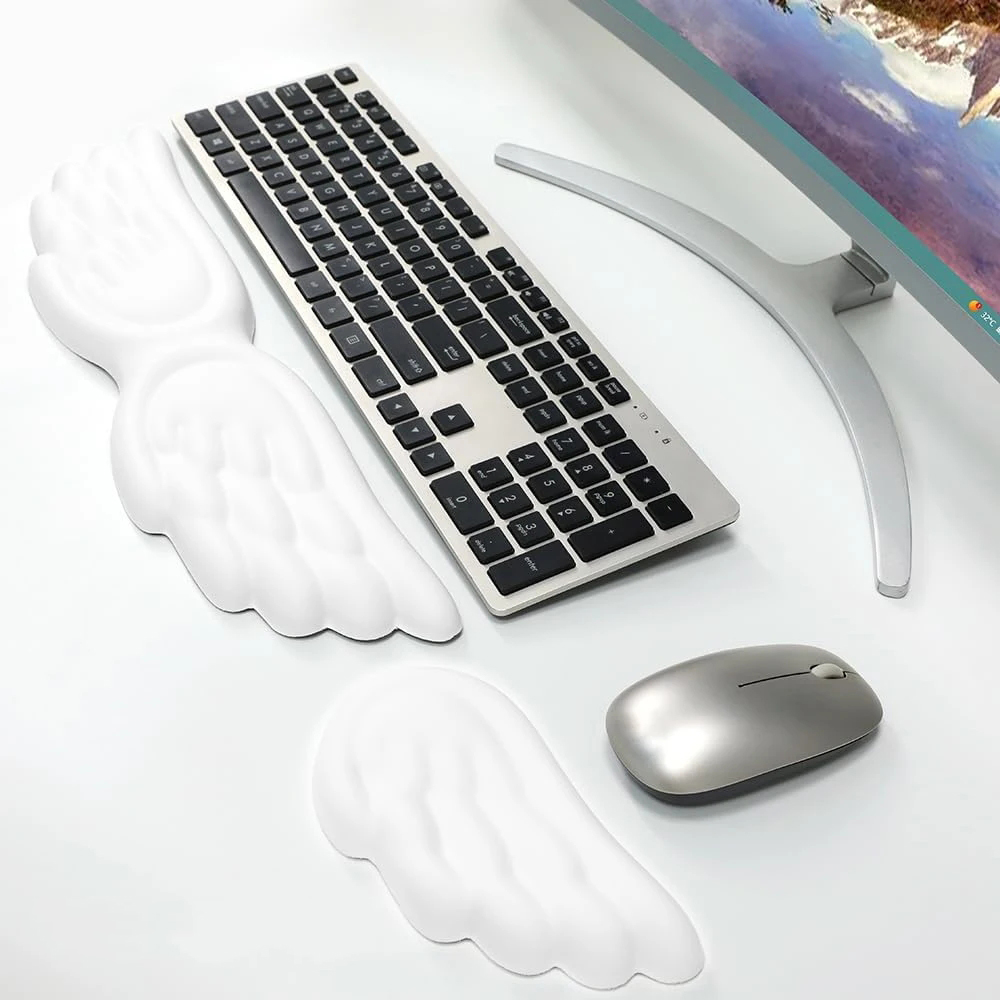 Angel Wings Shaped Keyboard Mo - Mouse Pad Blank Sublimation บทวิจารณ์และราคา