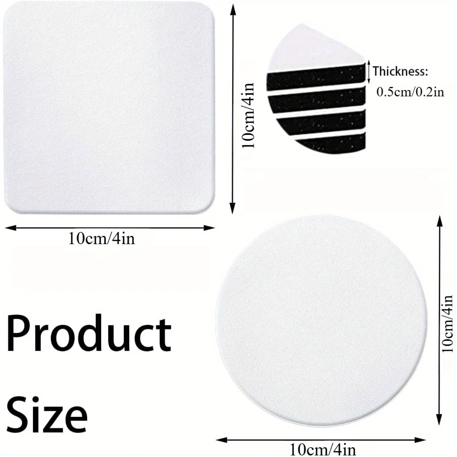 30/50 Pcs Square and Round Sub - Coaster Sublimation Blank บทวิจารณ์และราคา