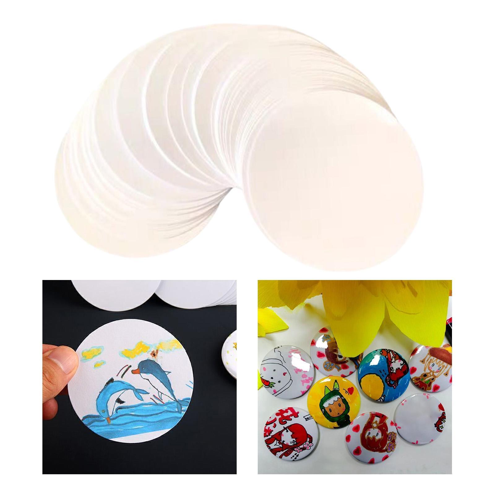 100Pcs Button Badges Blank Pap - Button Badge Blank บทวิจารณ์และราคา