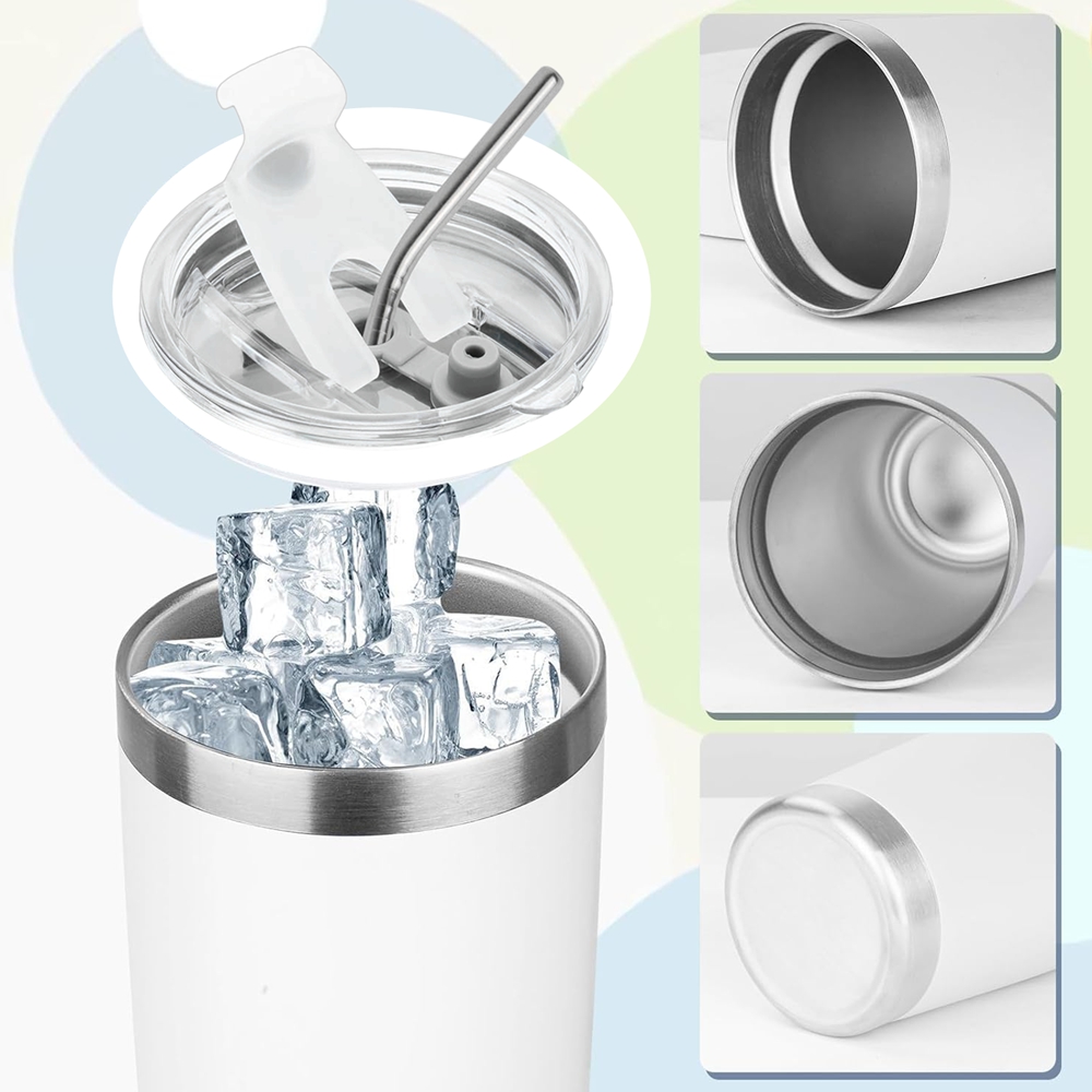 20oz Tumbler Mug with Lid and  - Tumbler 20Oz White บทวิจารณ์และราคา