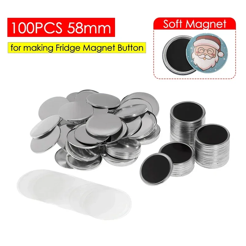 50/100PCS 25-75mm Magnet Refri - Button Badge Blank บทวิจารณ์และราคา