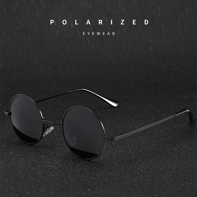 Retro Vintage Round Sunglasses - Metal Photo Panel บทวิจารณ์และราคา